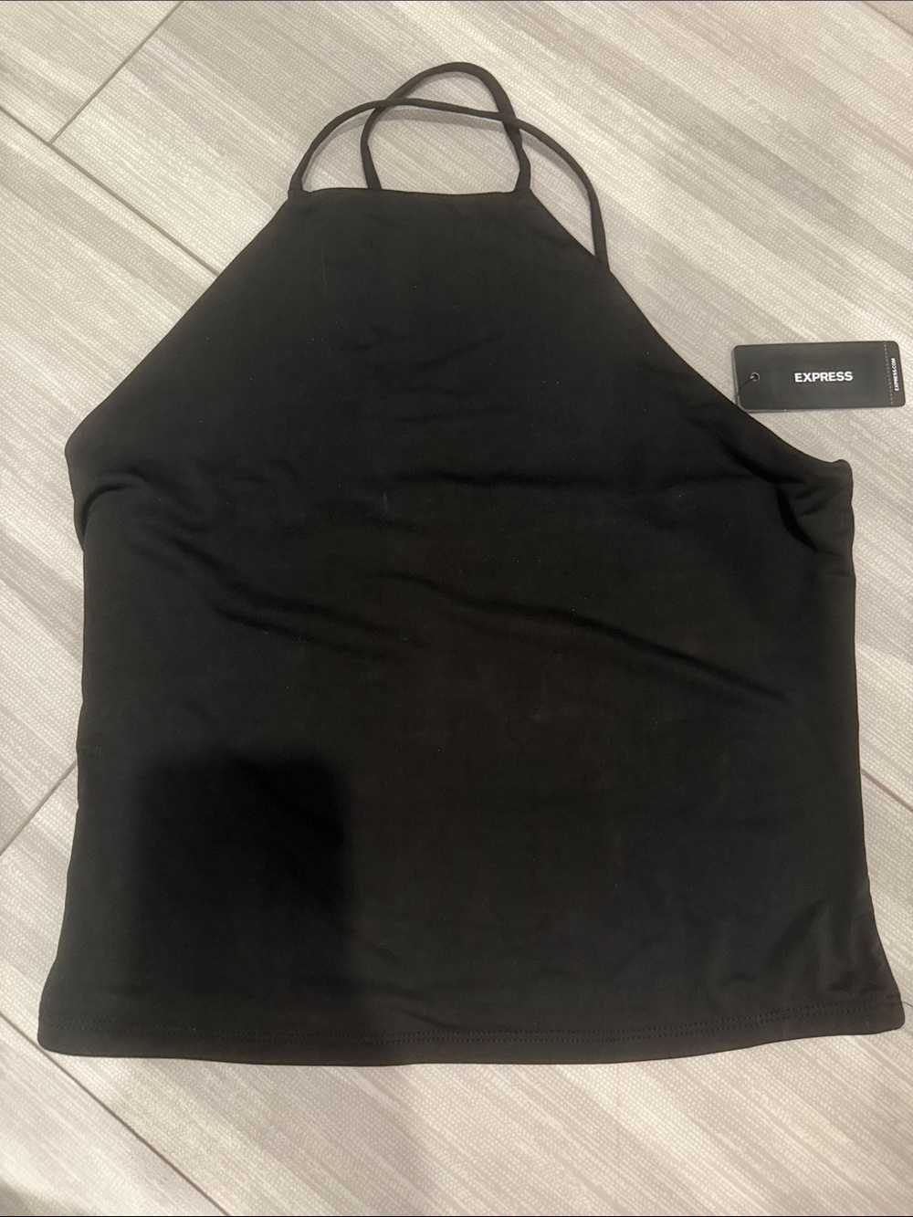 Express Black High-Neck Camisole